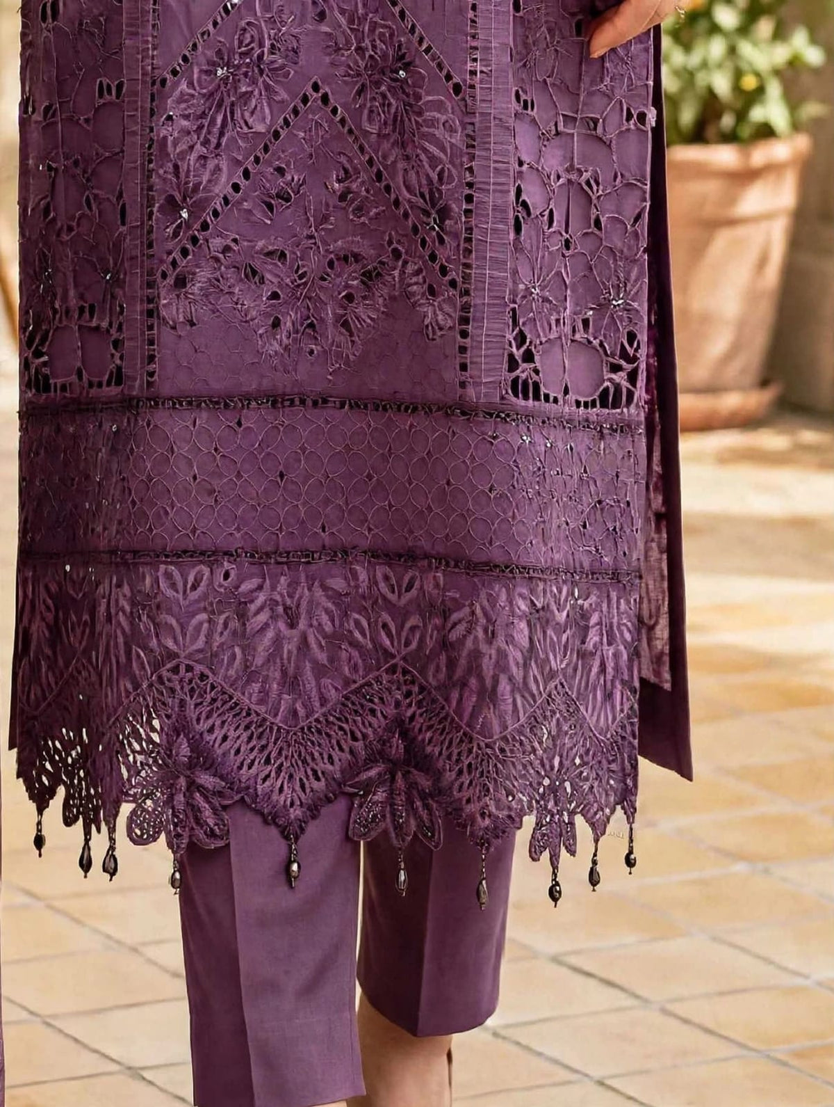 Lavender Royale — Heavy Embroidered 3PC✨